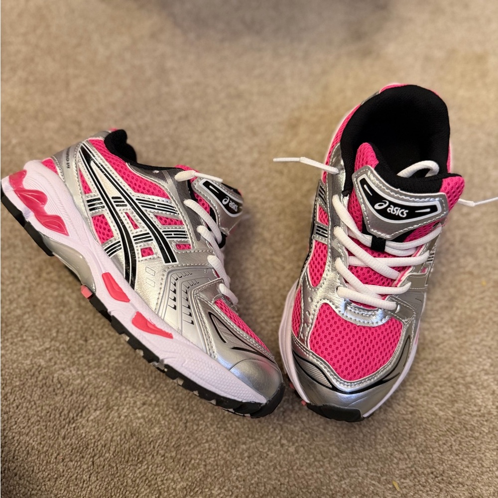 ASICS Girl’s Athletic Shoes in Pink and Silver